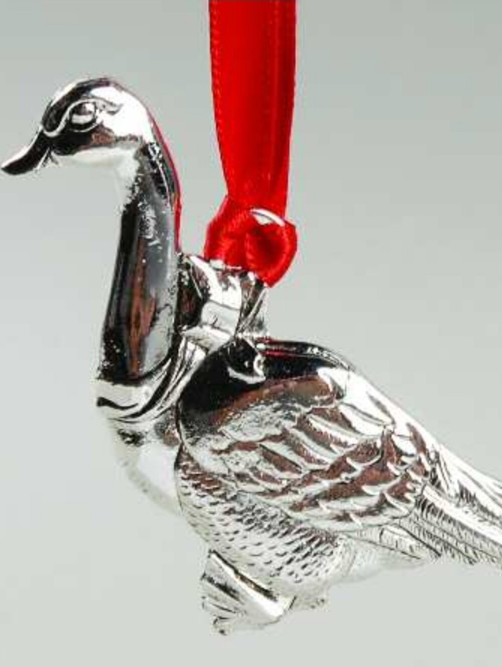 Vintage Silverplate Goose Ornament by Lunt Silvermiths In Box